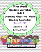 Readers Workshop Unit 2 Learning About the World Reading Nonfiction Grade 1 Lesson Plan Bundle